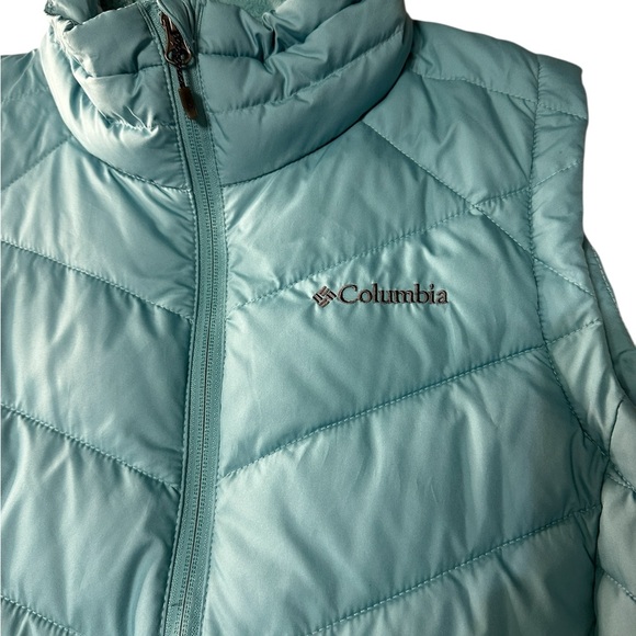 Columbia Omni-Heat Insulated Puffer Vest Women’s Large Teal Blue - Picture 3 of 6